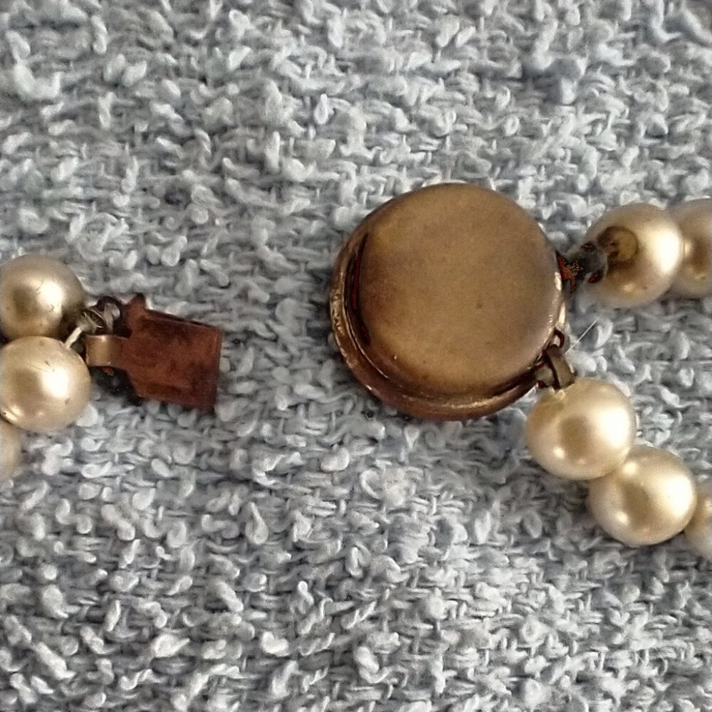 1940s Unsigned Haskell Or Robert Faux Pearl Blue … - image 7